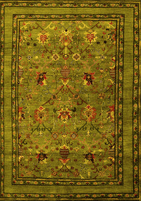 Oriental Yellow Traditional Rug, urb2302yw