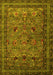 Oriental Yellow Traditional Rug, urb2302yw