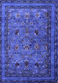 Oriental Blue Traditional Rug, urb2302blu