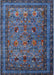 Mid-Century Modern Blue Oriental Rug, urb2302