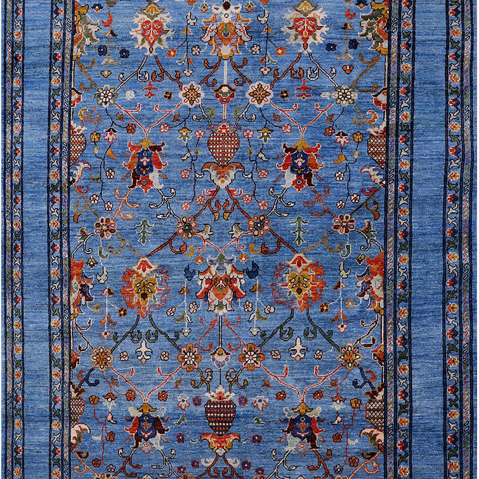 Mid-Century Modern Blue Oriental Rug, urb2302
