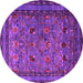 Round Oriental Pink Traditional Rug, urb2302pnk