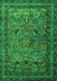 Oriental Green Traditional Rug, urb2302grn