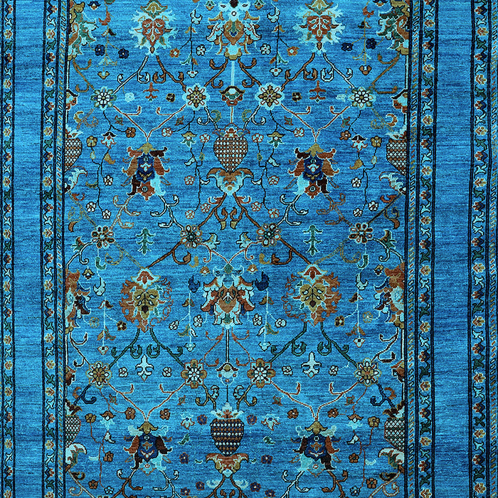 Oriental Light Blue Traditional Rug, urb2302lblu