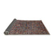 Sideview of Mid-Century Modern Red Brown Oriental Rug, urb2303