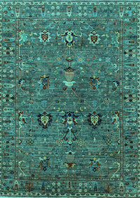 Oriental Turquoise Industrial Rug, urb2303turq