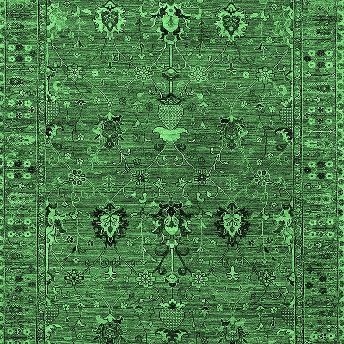 Machine Washable Oriental Emerald Green Industrial Area Rugs, wshurb2303emgrn