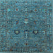 Square Oriental Light Blue Industrial Rug, urb2303lblu