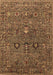 Machine Washable Oriental Brown Industrial Rug, wshurb2303brn