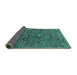 Sideview of Oriental Turquoise Industrial Rug, urb2303turq