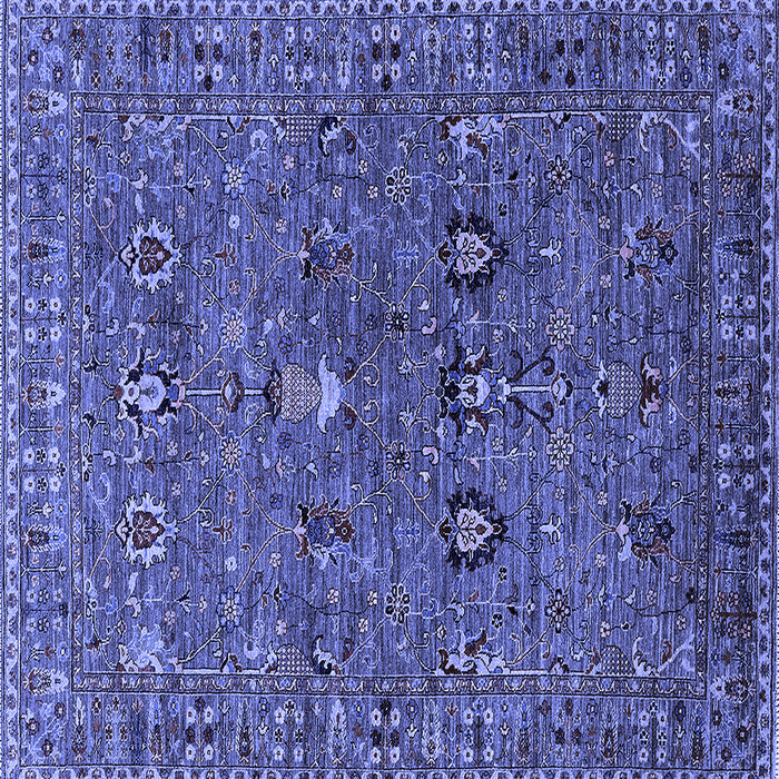 Square Oriental Blue Industrial Rug, urb2303blu