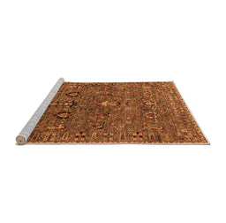 Sideview of Machine Washable Oriental Orange Industrial Area Rugs, wshurb2303org