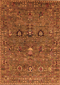 Oriental Orange Industrial Rug, urb2303org