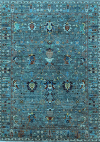 Oriental Light Blue Industrial Rug, urb2303lblu