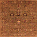 Square Oriental Orange Industrial Rug, urb2303org