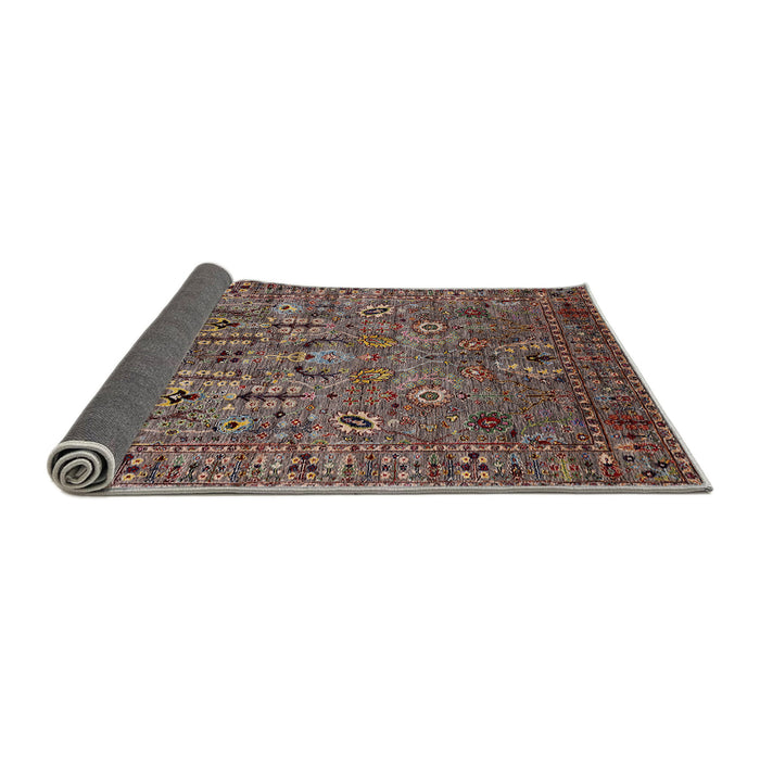 Sideview of Mid-Century Modern Red Brown Oriental Rug, urb2304