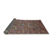 Sideview of Mid-Century Modern Red Brown Oriental Rug, urb2304