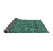 Sideview of Oriental Turquoise Industrial Rug, urb2304turq