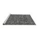 Sideview of Machine Washable Oriental Gray Industrial Rug, wshurb2304gry