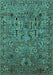 Oriental Turquoise Industrial Rug, urb2304turq