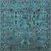 Square Oriental Light Blue Industrial Rug, urb2304lblu