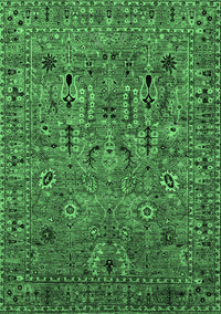 Oriental Emerald Green Industrial Rug, urb2304emgrn