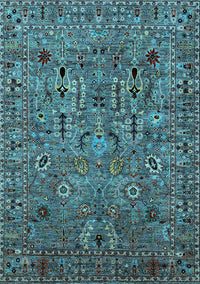 Oriental Light Blue Industrial Rug, urb2304lblu