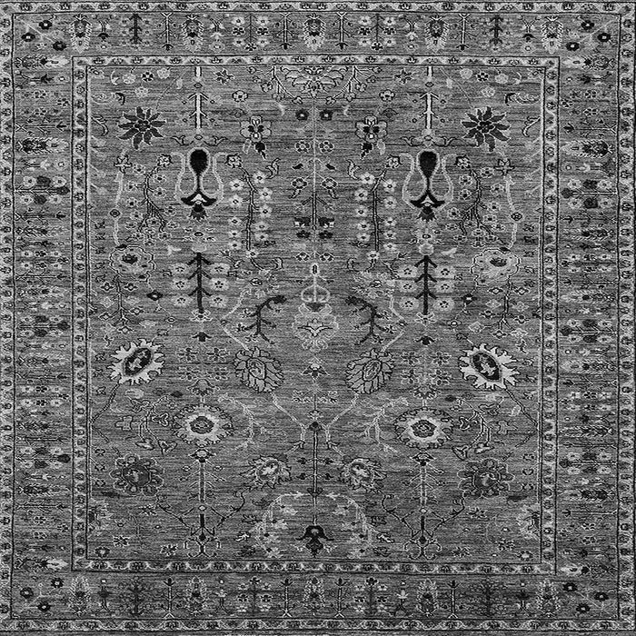 Square Oriental Gray Industrial Rug, urb2304gry