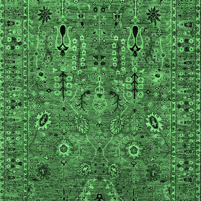 Machine Washable Oriental Emerald Green Industrial Area Rugs, wshurb2304emgrn