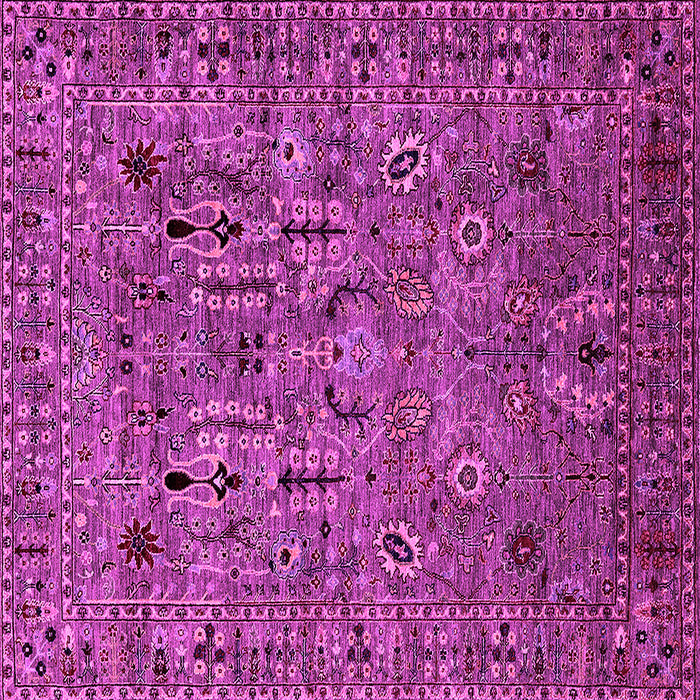 Square Machine Washable Oriental Pink Industrial Rug, wshurb2304pnk