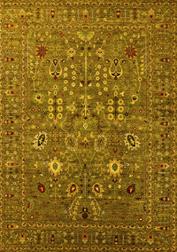 Oriental Yellow Industrial Rug, urb2305yw