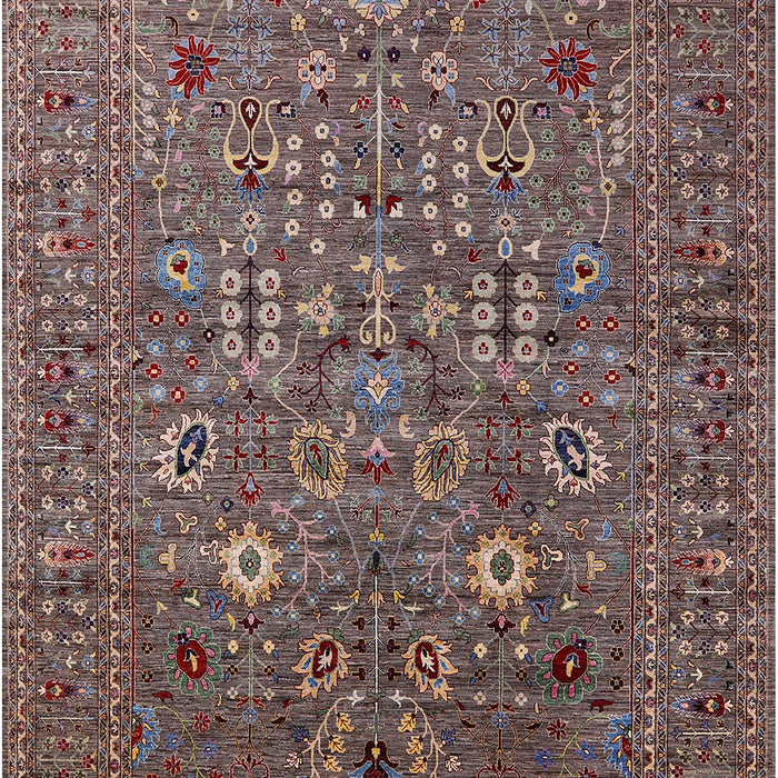 Mid-Century Modern Red Brown Oriental Rug, urb2305