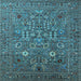 Square Oriental Light Blue Industrial Rug, urb2305lblu