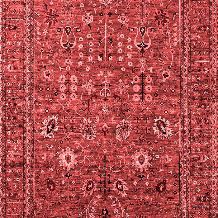Machine Washable Oriental Red Industrial Rug, wshurb2305red