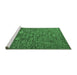 Sideview of Machine Washable Oriental Emerald Green Industrial Area Rugs, wshurb2305emgrn