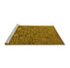 Sideview of Machine Washable Oriental Yellow Industrial Rug, wshurb2305yw