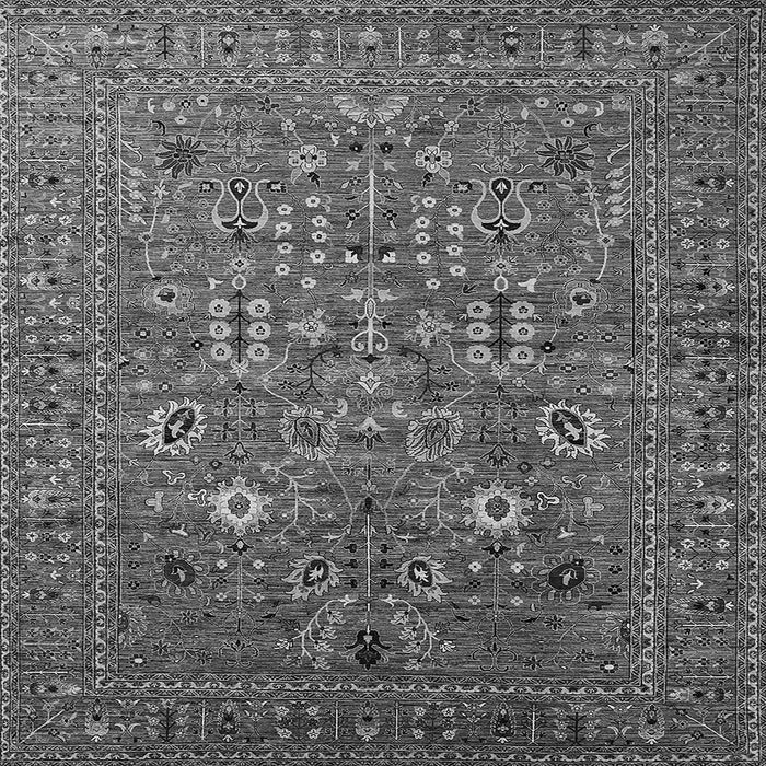 Square Oriental Gray Industrial Rug, urb2305gry