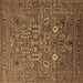 Square Oriental Brown Industrial Rug, urb2305brn