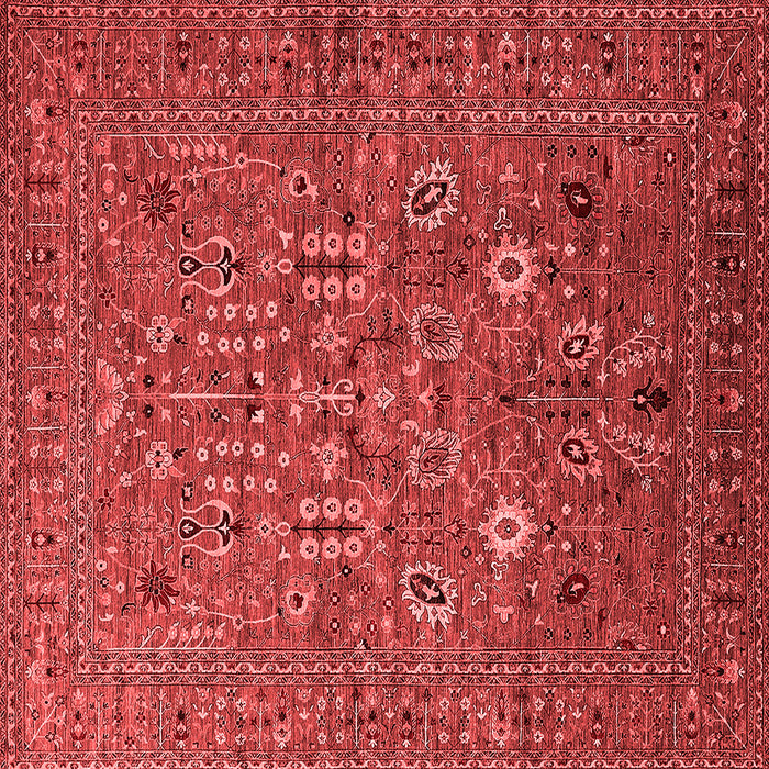 Machine Washable Oriental Red Industrial Rug, wshurb2305red