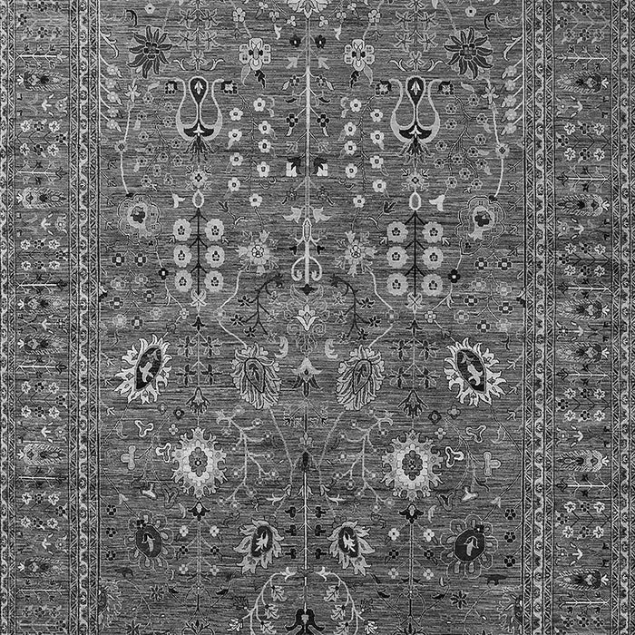 Machine Washable Oriental Gray Industrial Rug, wshurb2305gry