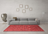 Machine Washable Oriental Red Industrial Rug, wshurb2305red