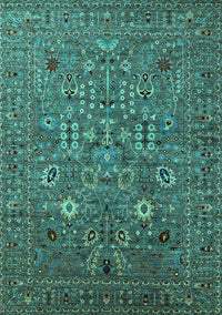 Oriental Turquoise Industrial Rug, urb2305turq