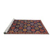 Sideview of Machine Washable Industrial Modern Deep Red Rug, wshurb2306