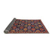 Sideview of Mid-Century Modern Deep Red Oriental Rug, urb2306