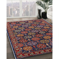 Mid-Century Modern Deep Red Oriental Rug, urb2306