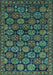 Oriental Turquoise Industrial Rug, urb2306turq