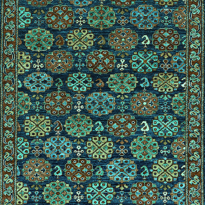 Oriental Turquoise Industrial Rug, urb2306turq