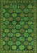 Machine Washable Oriental Green Industrial Area Rugs, wshurb2306grn