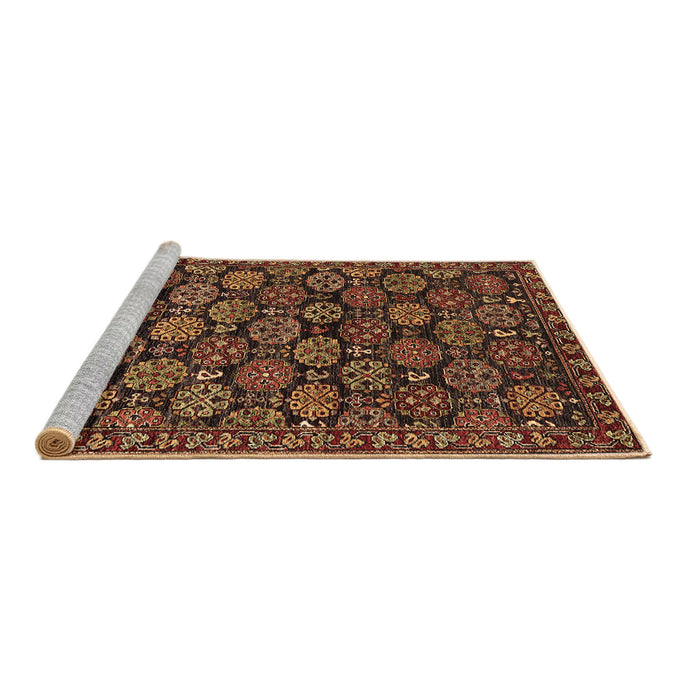 Sideview of Machine Washable Oriental Brown Industrial Rug, wshurb2306brn