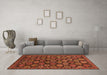 Machine Washable Oriental Orange Industrial Area Rugs in a Living Room, wshurb2306org